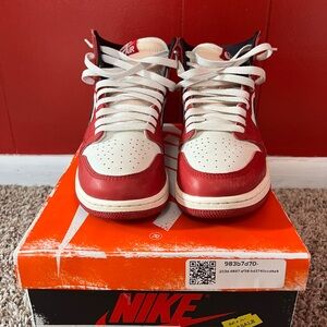 Nike Kids Red and White High-Top Sneakers